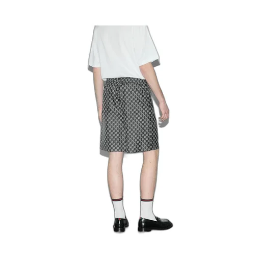GG print silk twill shorts