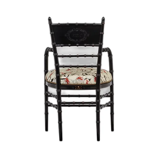 Chiavari lilies print chair with arm rest