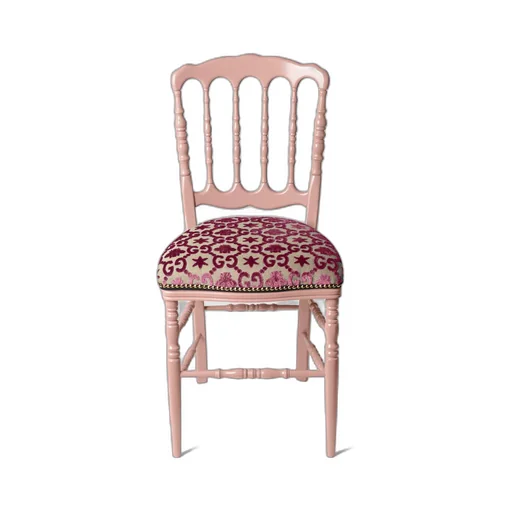 Wood chair with GG bees and stars