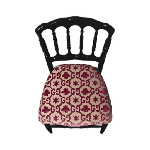 Wood chair with GG bees and stars