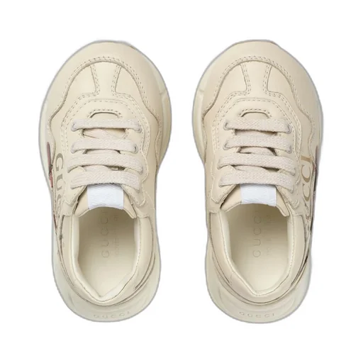 Toddler Rhyton Gucci logo leather trainer