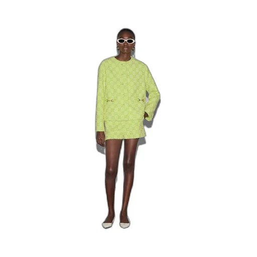 GG bouclé cotton jacket with Horsebit