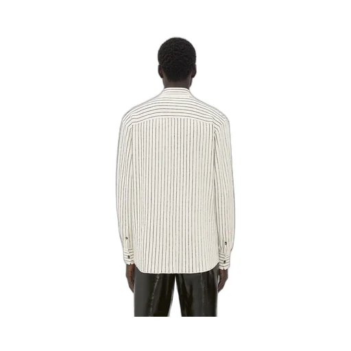 Pinstripe Knitted Linen Shirt