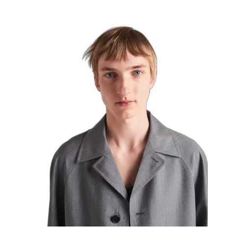Wool and mohair coat