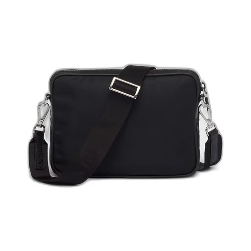 Re-Nylon and Saffiano leather shoulder bag