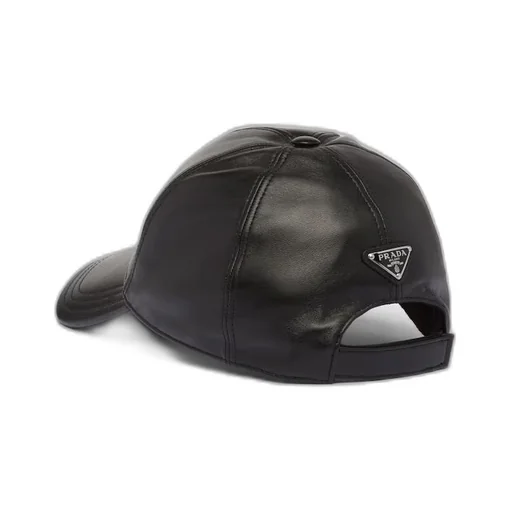 Nappa leather baseball cap