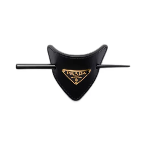 Leather hair clip
