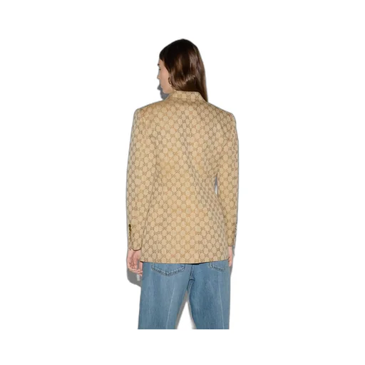 GG linen cotton jacquard jacket