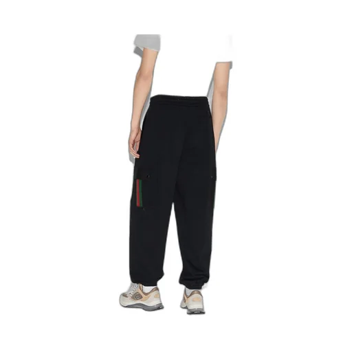 Cotton jersey jogging trouser with Web