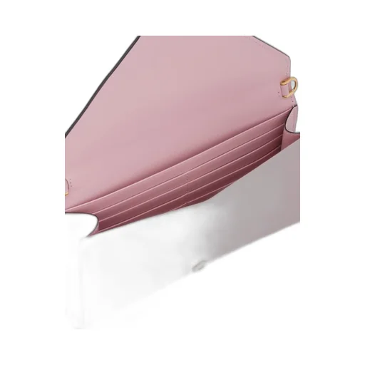 Saffiano leather envelope clutch