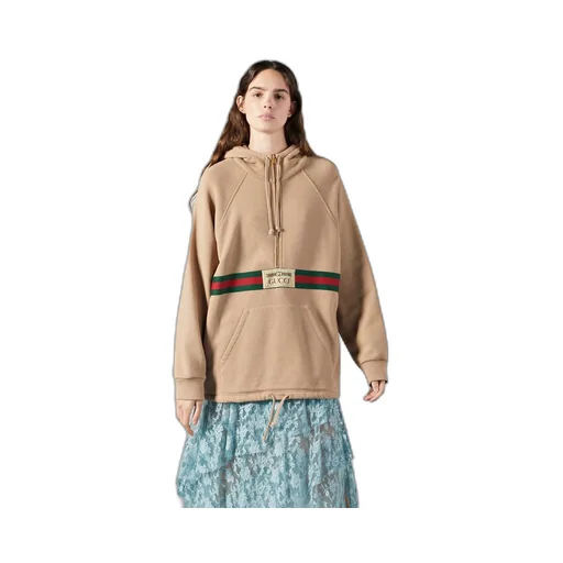 Sweatshirt with Web and Gucci label