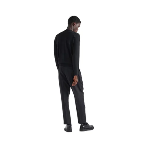 Superfine wool crew-neck sweater