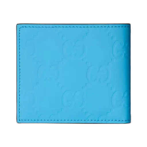 GG rubber-effect bi-fold wallet