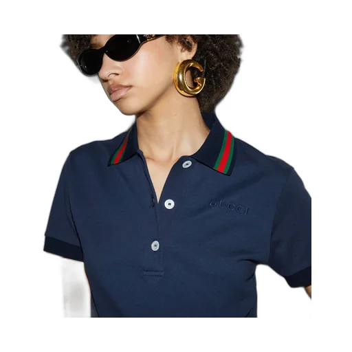 Cotton stretch piquet polo shirt