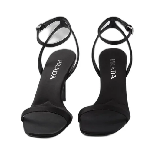 Satin high-heeled sandals