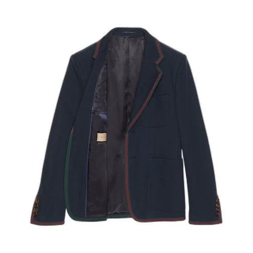 Cotton jersey jacket with Web