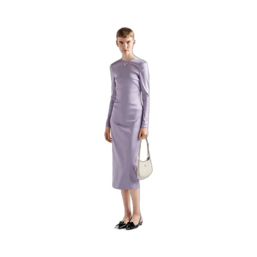 Satin midi-dress