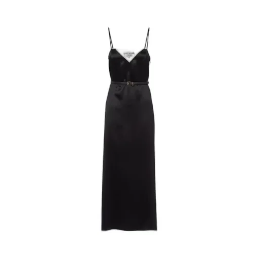 Satin crepe slip dress