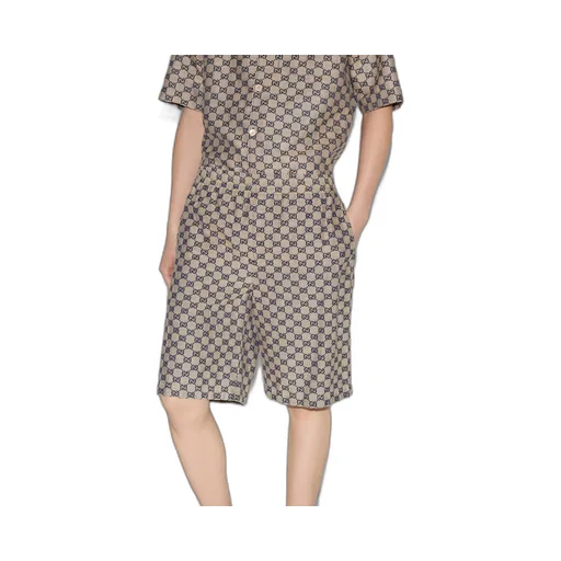 GG linen blend shorts