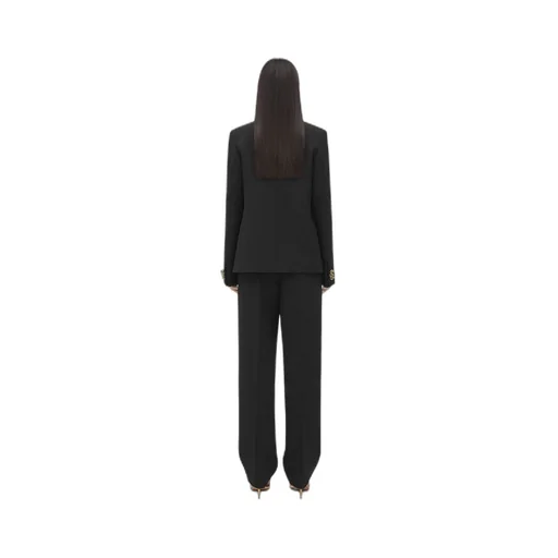 Wool Twill Jacket With Knot Buttons