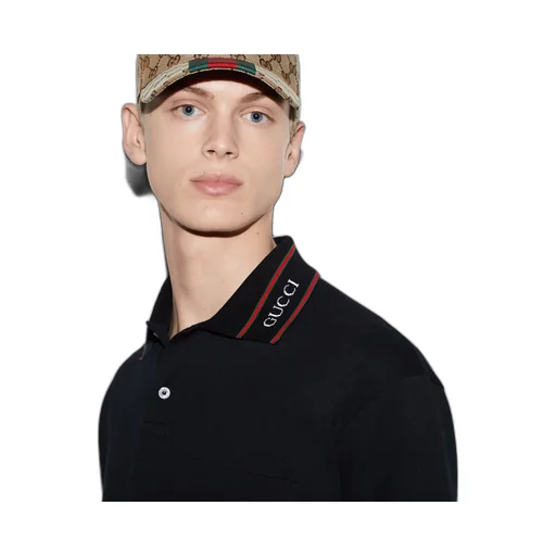Cotton piquet polo shirt with Web