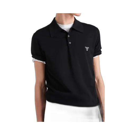 Superfine wool polo shirt