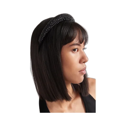 Satin hairband with crystals