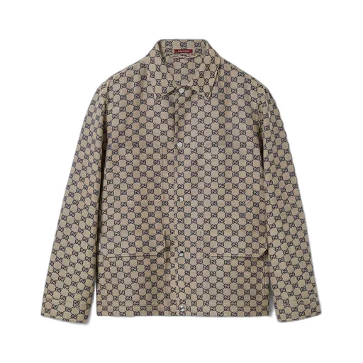 GG linen blend canvas jacket
