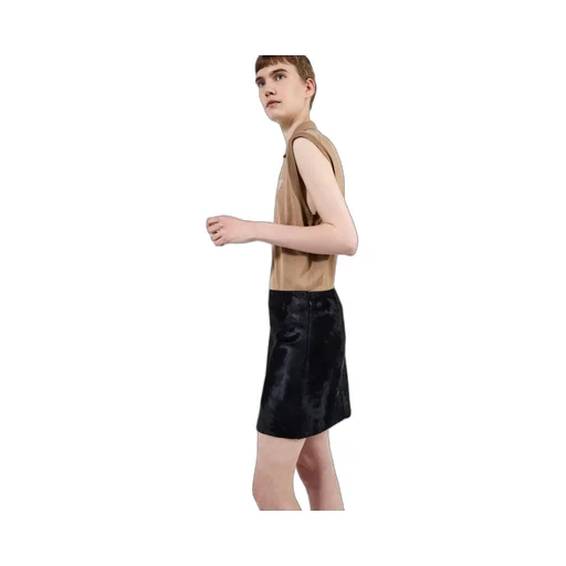 Leather miniskirt