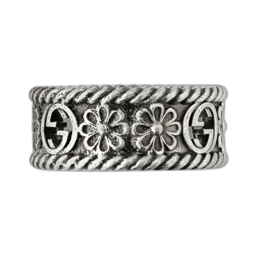 Gucci Interlocking silver ring