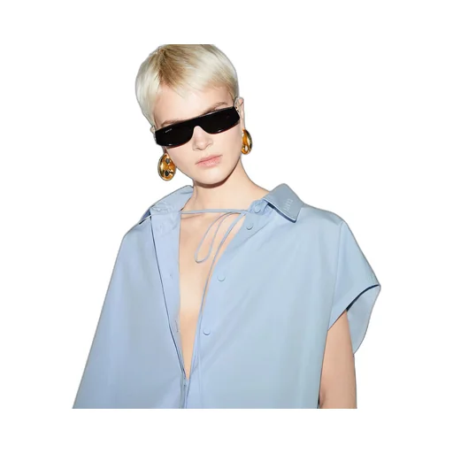 Cotton shirt with Gucci embroidery