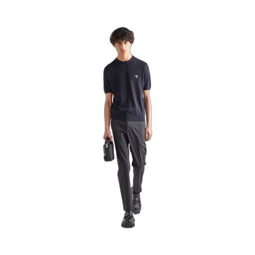 Superfine wool crew-neck sweater