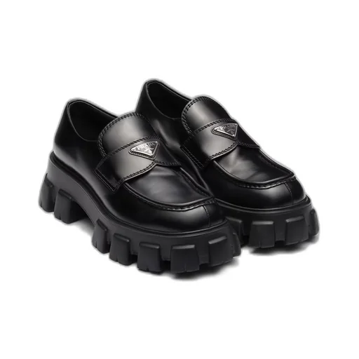 Monolith brushed leather loafers