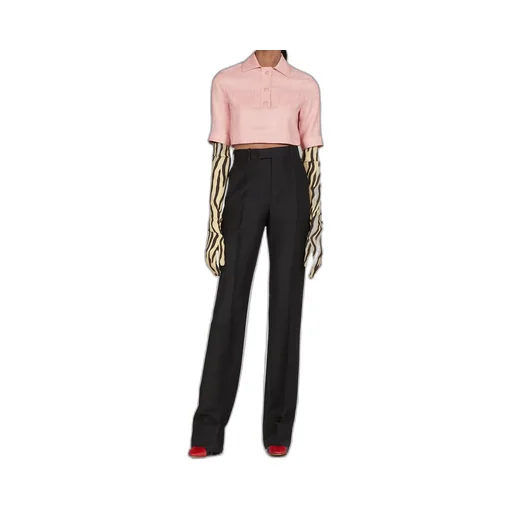 Wool silk trouser