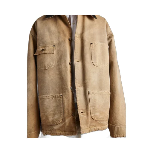 Garment-dyed cotton trucker jacket