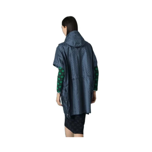 GG nylon jacquard hooded jacket
