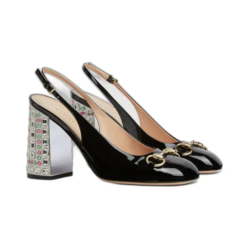 Women's Horsebit pump with crystals