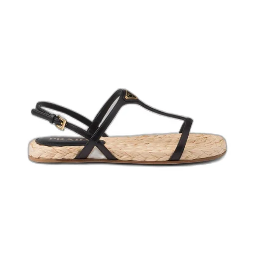 Flat nappa leather sandals