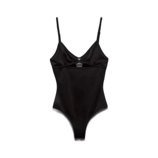 Interlock fabric one-piece swimsuit