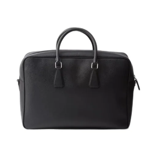 Saffiano leather briefcase