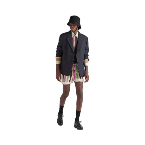 Single-breasted wool and mohair jacket
