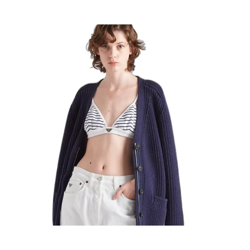 Printed jersey bra