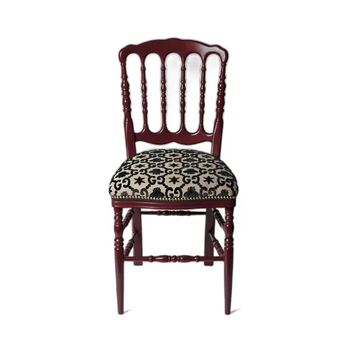Wood chair with GG bees and stars