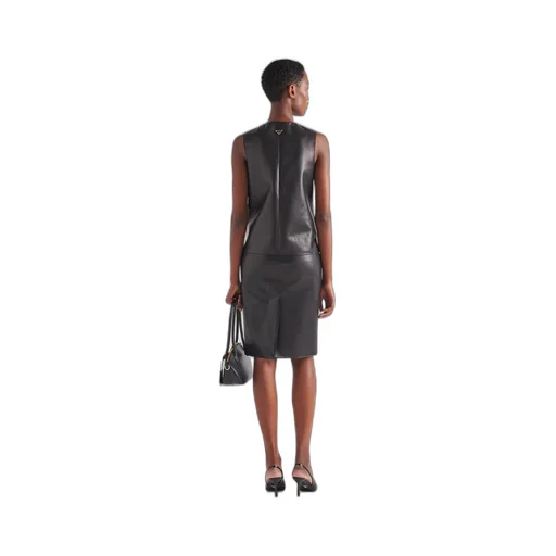 Nappa leather skirt