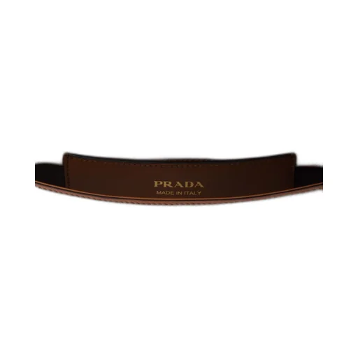 Prada Arqué leather shoulder bag with flap