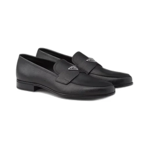 Saffiano leather loafers