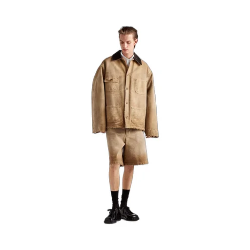 Garment-dyed cotton trucker jacket