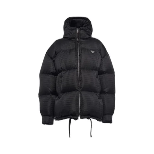 Re-Nylon hooded down jacket