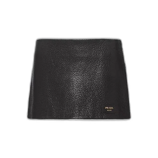 Nappa leather miniskirt