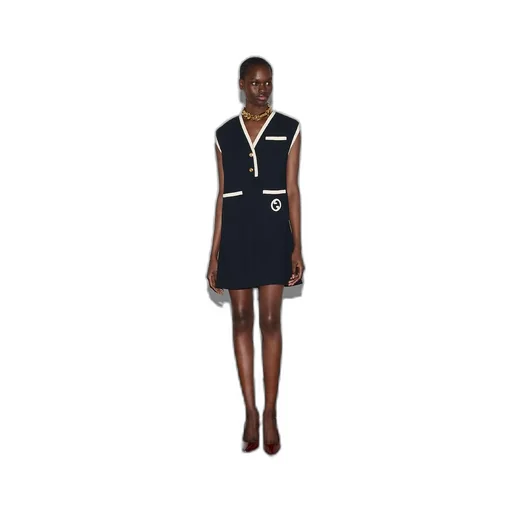 Retro tweed mini dress with Interlocking G